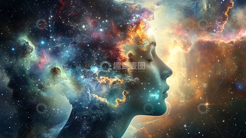 高清大图下载【趣麦麦图】星云与人类6