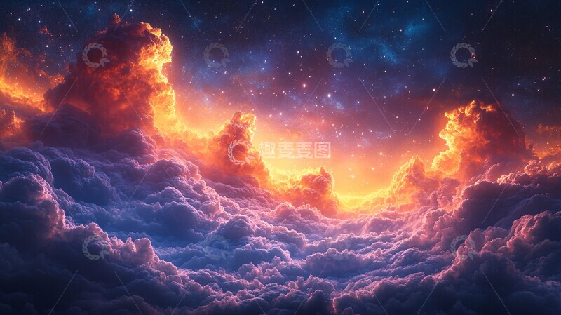 高清大图下载【趣麦麦图】彩色的外太空1