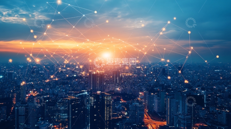 高清大图下载【趣麦麦图】现代城市科技背景6