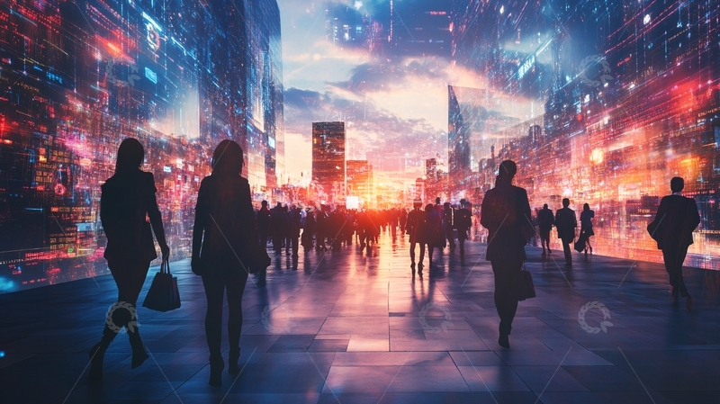 高清大图下载【趣麦麦图】科技城市会议