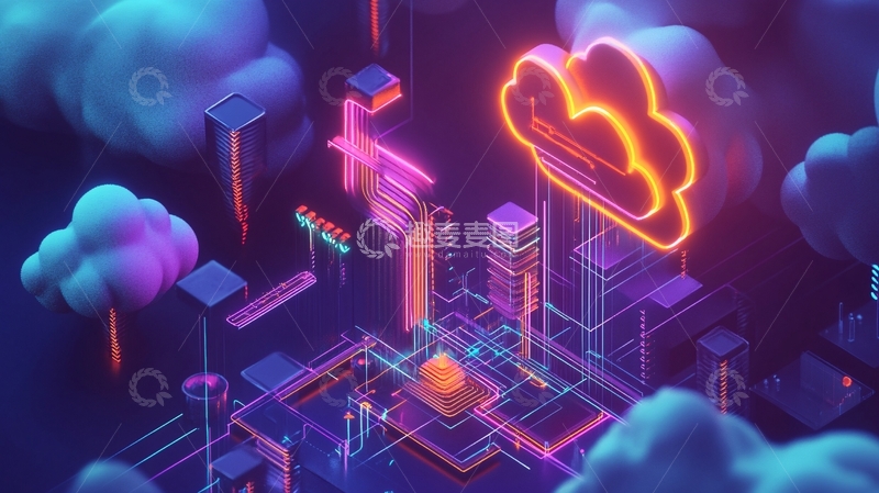 高清大图下载【趣麦麦图】云计算城市大数据3