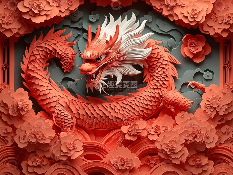 高清大图下载【趣麦麦图】龙包装插画6