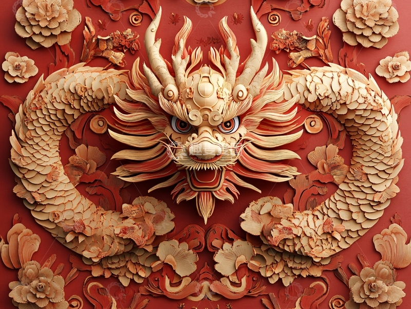 高清大图下载【趣麦麦图】高清浮雕龙5
