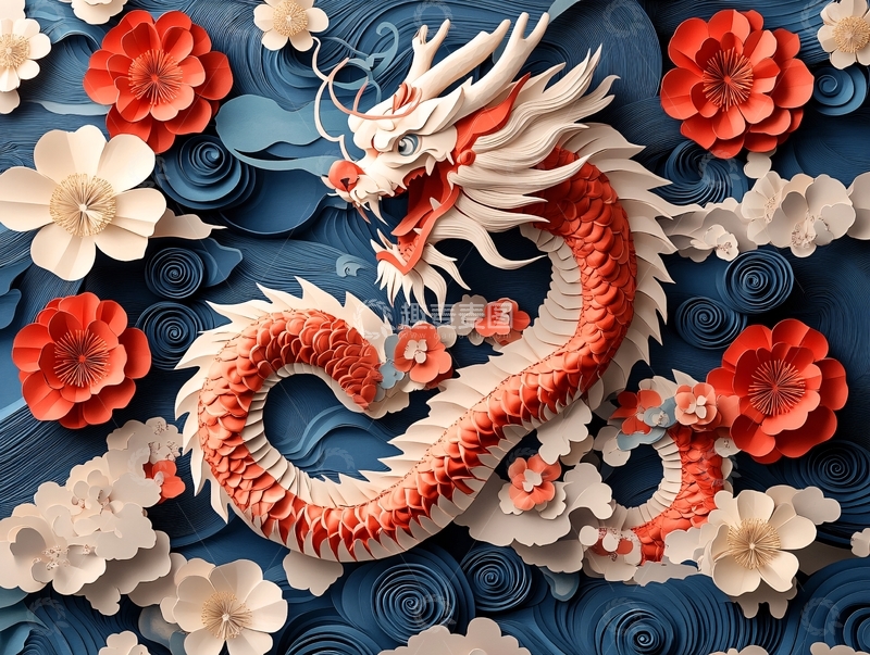 高清大图下载【趣麦麦图】龙年立体装饰13
