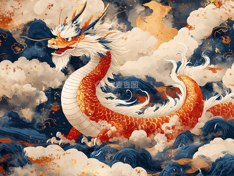高清大图下载【趣麦麦图】龙年文创插画26