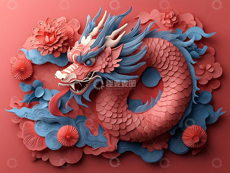 高清大图下载【趣麦麦图】龙年氛围立体造型4