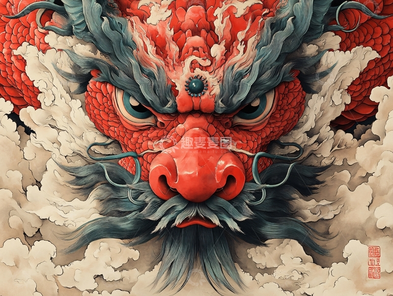 高清大图下载【趣麦麦图】龙年文创插画25