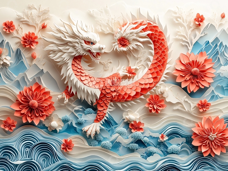 高清大图下载【趣麦麦图】龙年立体装饰16
