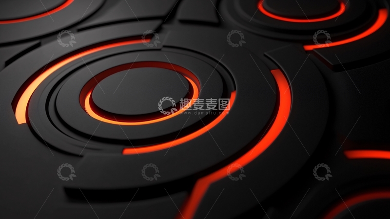 高清大图下载【趣麦麦图】立体圈圈背景4