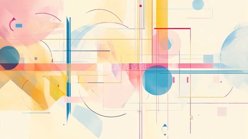 高清大图下载【趣麦麦图】创意线条色块背景
