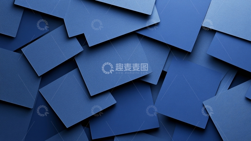 高清大图下载【趣麦麦图】炫彩宝蓝色立体背景