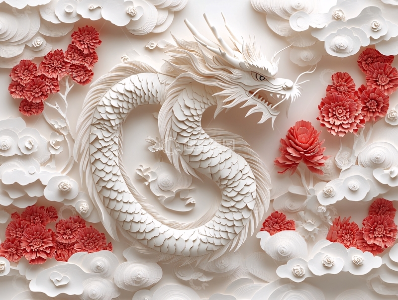 高清大图下载【趣麦麦图】龙年立体装饰19