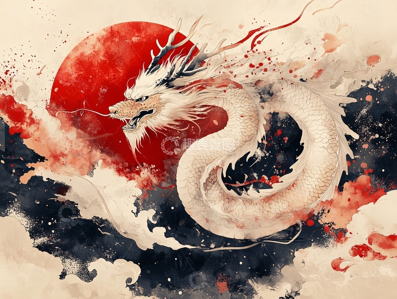 高清大图下载【趣麦麦图】插画龙年插画3