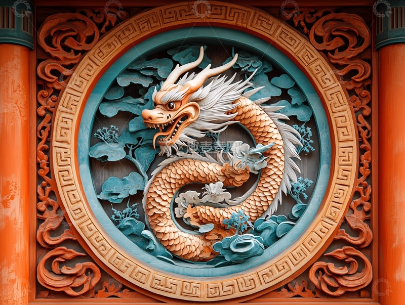 高清大图下载【趣麦麦图】高清浮雕龙7