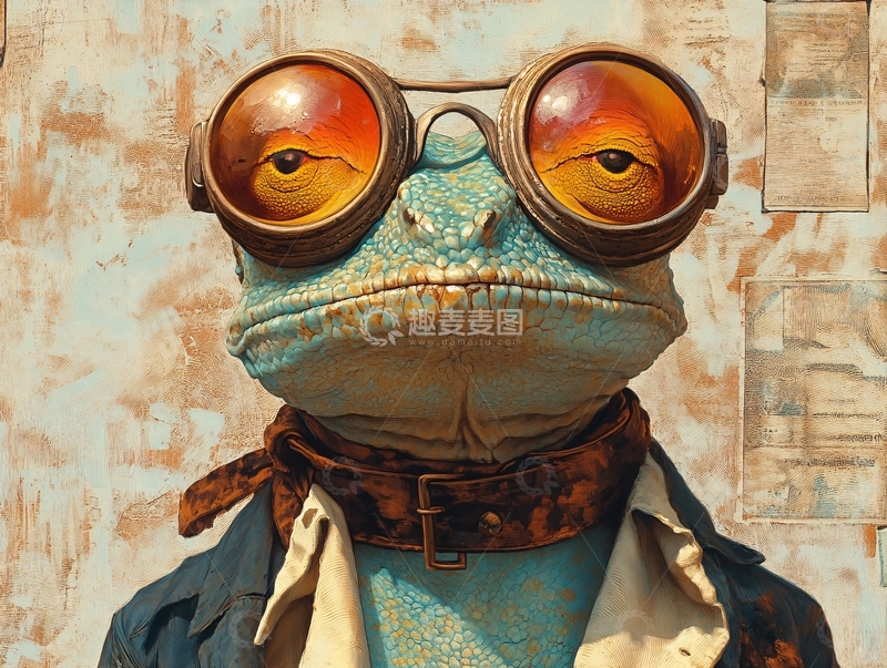 高清大图下载【趣麦麦图】变色龙装饰壁纸