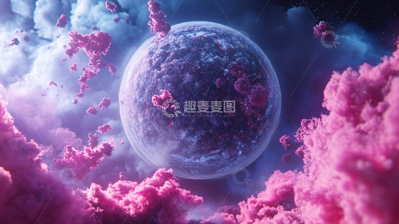 高清大图下载【趣麦麦图】炫彩星球元宇宙13