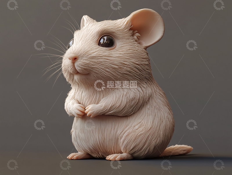 高清大图下载【趣麦麦图】小仓鼠吸吮耳朵特写