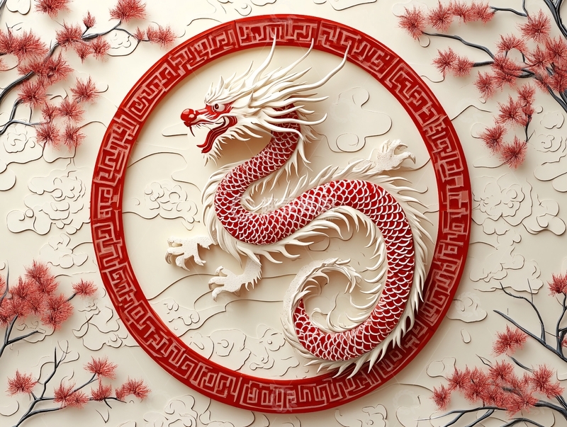 高清大图下载【趣麦麦图】红龙浮雕