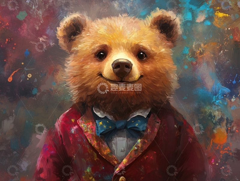 高清大图下载【趣麦麦图】小熊博士