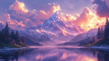 雪山映湖雪山映湖自然