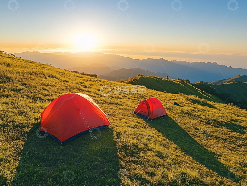 高清大图下载【趣麦麦图】阳光与帐篷