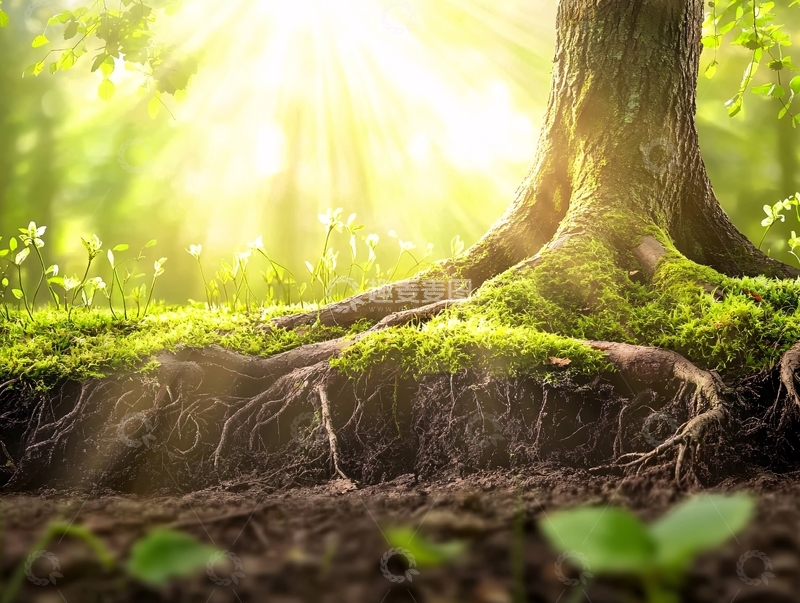 高清大图下载【趣麦麦图】阳光与根2
