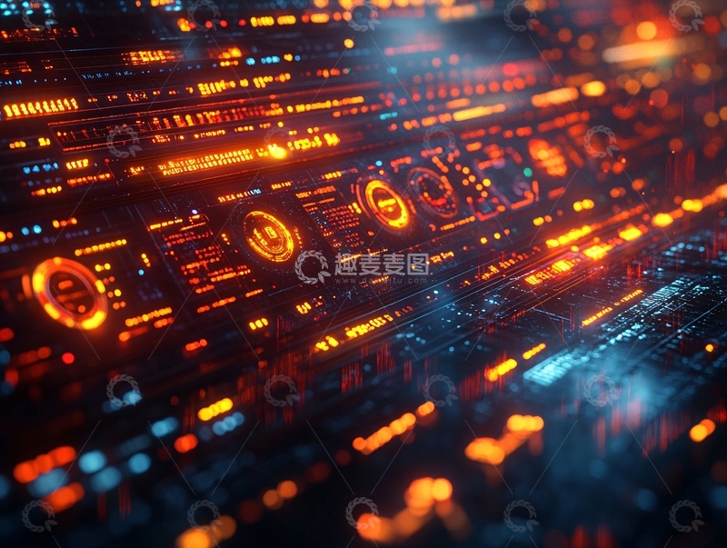 高清大图下载【趣麦麦图】暖色科技1