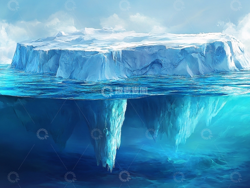高清大图下载【趣麦麦图】北极冰川海洋