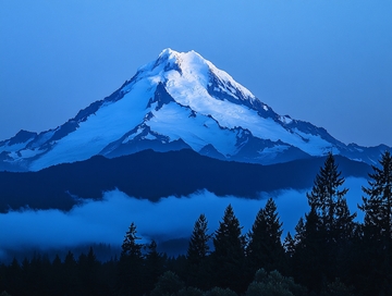 冰川湖畔山水景