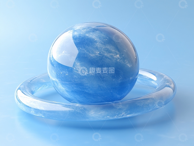 高清大图下载【趣麦麦图】玻璃质感星球1