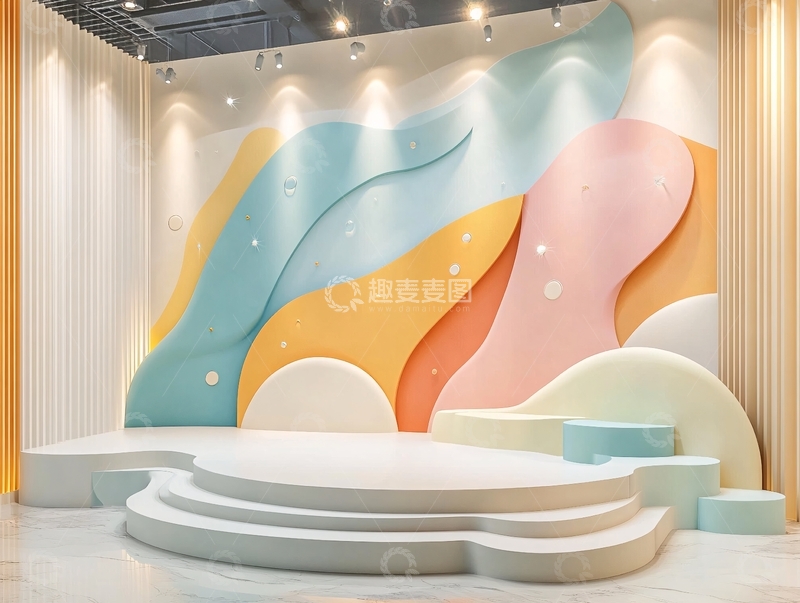 高清大图下载【趣麦麦图】舞蹈室立体墙