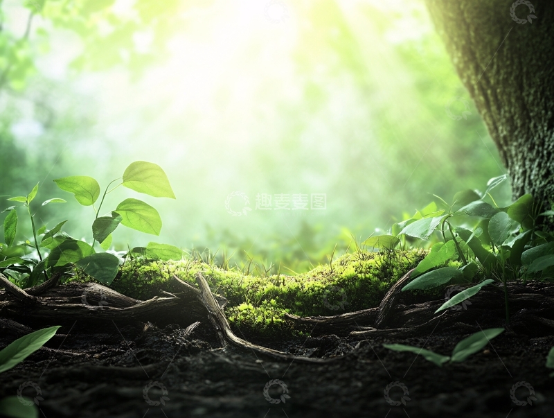 高清大图下载【趣麦麦图】树根下的小草