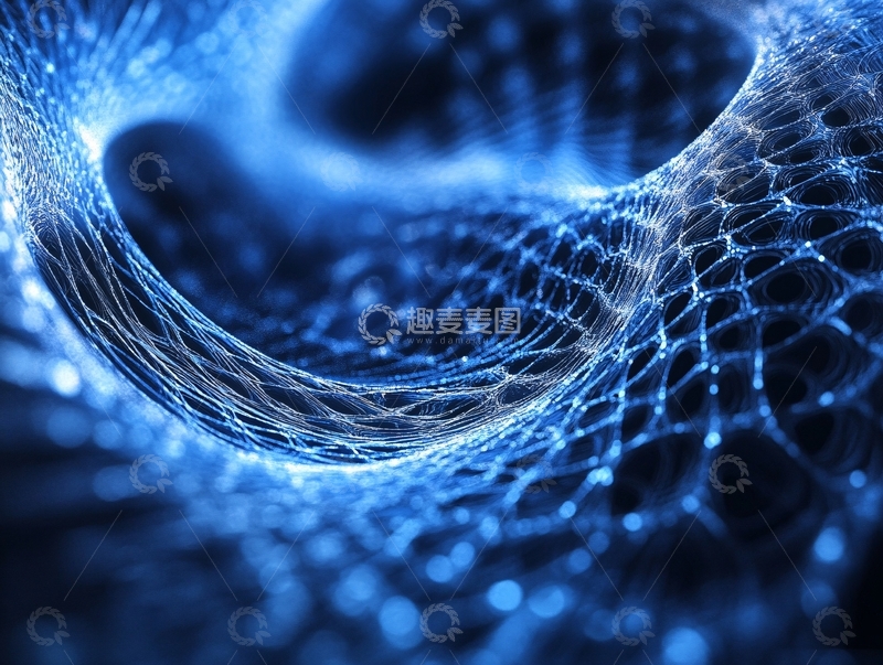 高清大图下载【趣麦麦图】蓝色弯曲唯美科技9