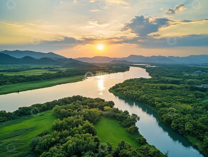 高清大图下载【趣麦麦图】下渚湖航拍