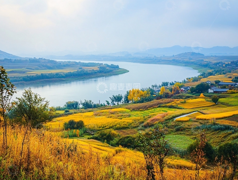 高清大图下载【趣麦麦图】漳河金秋