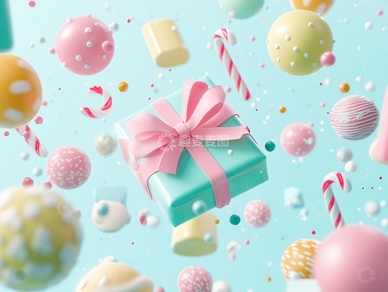 高清大图下载【趣麦麦图】节日礼盒插画1