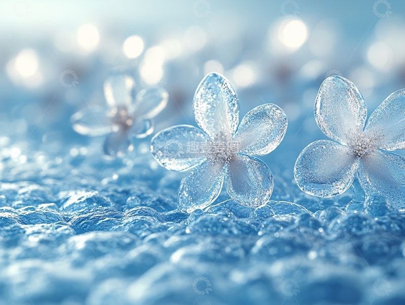 高清大图下载【趣麦麦图】水珠里的花瓣1