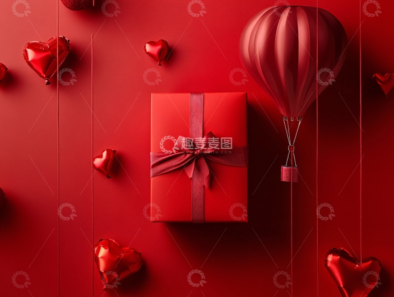 高清大图下载【趣麦麦图】情人节礼物包装背景