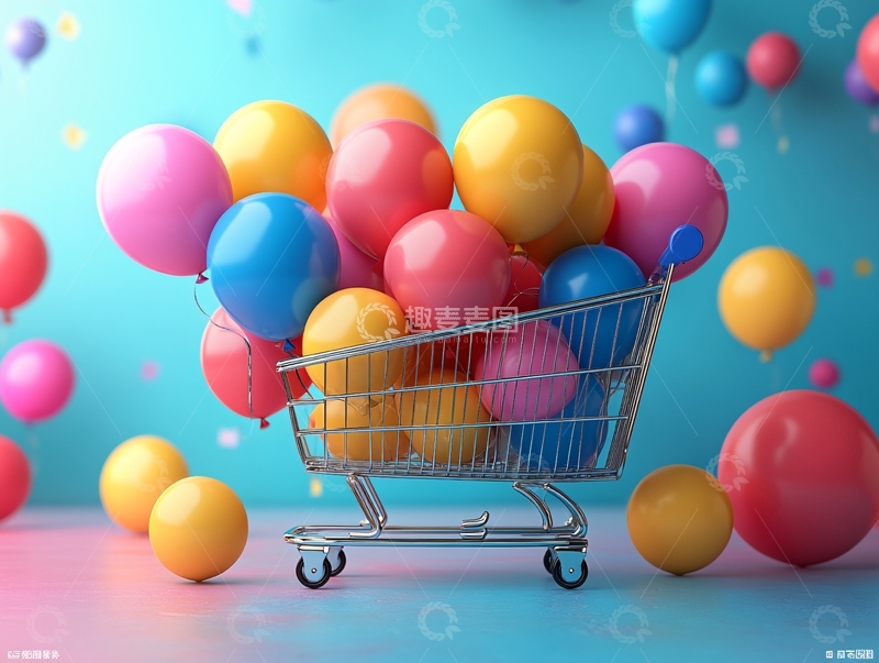高清大图下载【趣麦麦图】疯狂购物节