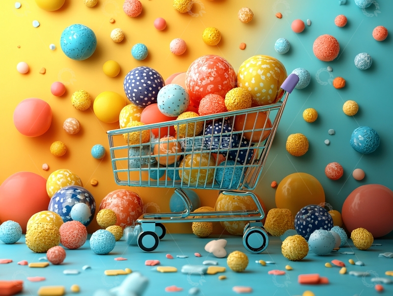 高清大图下载【趣麦麦图】超市促销促销背景1