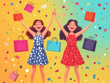 购物节插画1