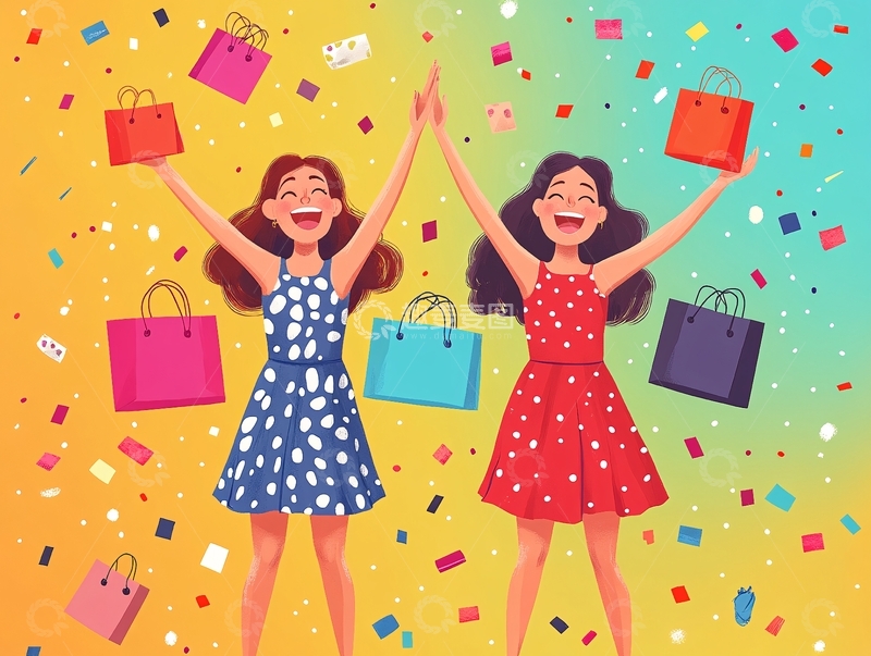 购物节插画1