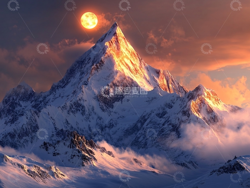 高清大图下载【趣麦麦图】雪山桌面壁纸2