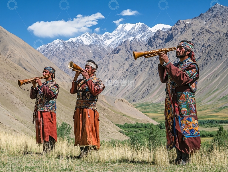 高清大图下载【趣麦麦图】塔吉克族鹰笛