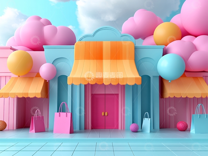 高清大图下载【趣麦麦图】立体淘宝场景图3