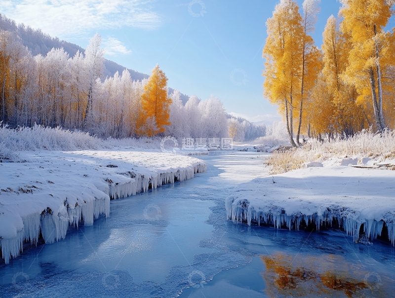 高清大图下载【趣麦麦图】电脑装饰画不冻河11