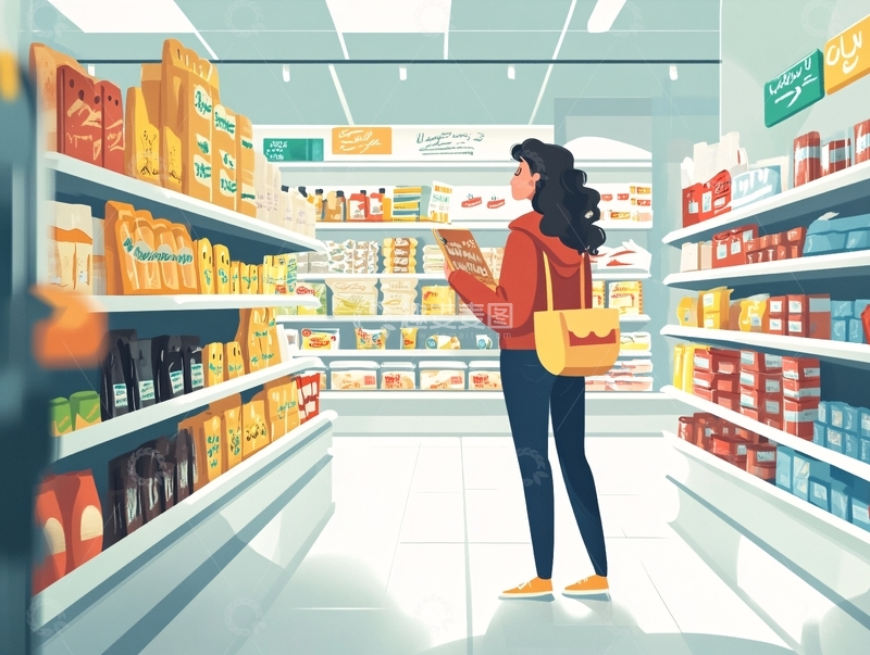 高清大图下载【趣麦麦图】便利店零食插画1
