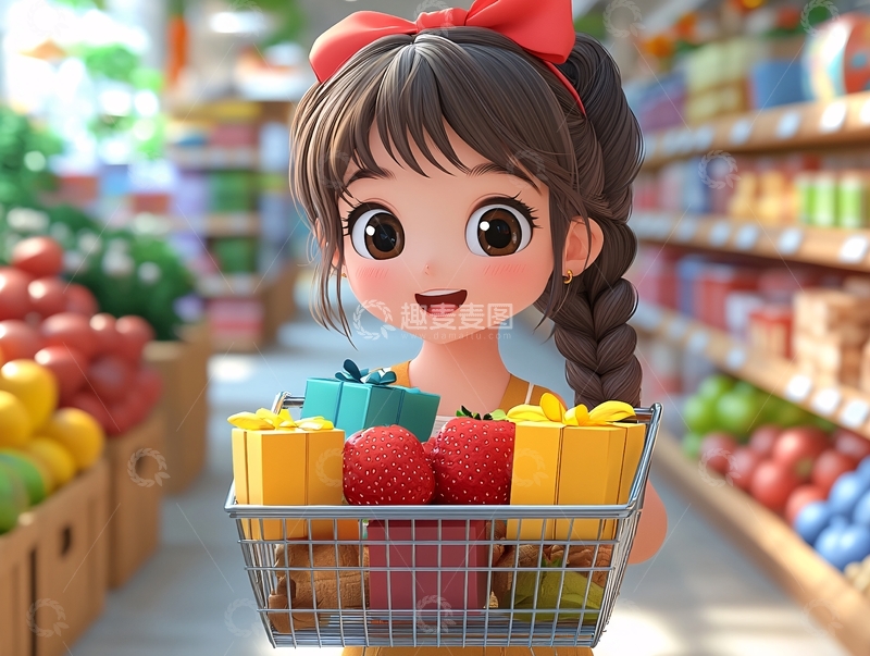高清大图下载【趣麦麦图】超市美好生活