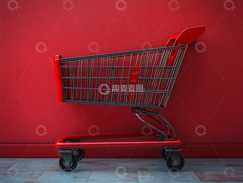 高清大图下载【趣麦麦图】购物车模型1
