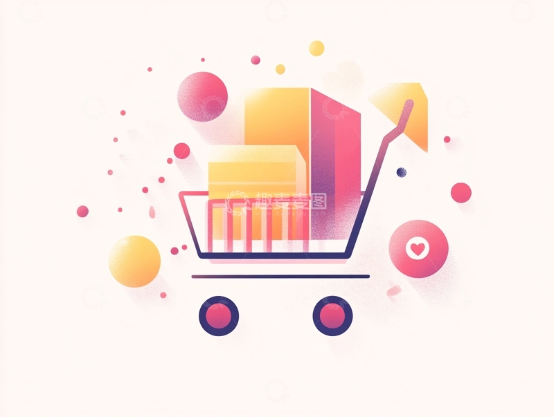 高清大图下载【趣麦麦图】购物车插画4